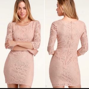 Lulu's All For You Blush Dress